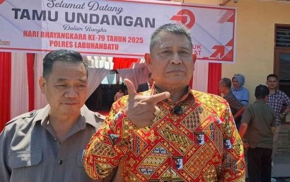Ketua Harian Perbakin Labuhanbatu Hadiri Hut Bhayangkara, Ini Harapan dan Doanya
