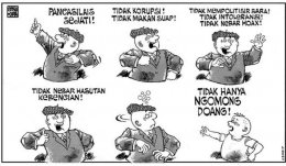 Salah satu karikatur karya GM Sudarta. (Sumber gambar : Screenshot dari Kompas, 3 Juni 2017)