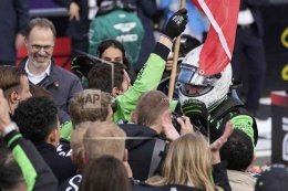 Nico Hulkenberg sang podium tak terduga di race hari ini (foto: AP)