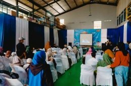 Suasana ramai dan meriah acara perayaan ulang tahun Hisana Bandung Raya ke-18 dengan berbagai kegiatan.